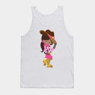 African American Girl, Cowgirl, Sheriff, Western Tank Top